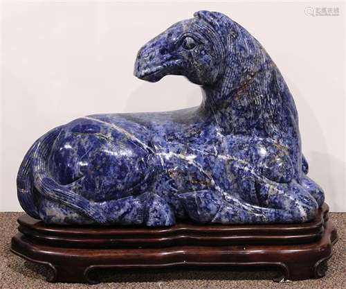 Chinese Large Sodalite Horse