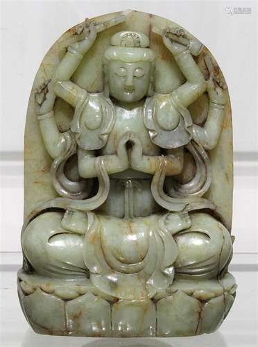 Chinese Hardstone Carving of Deity