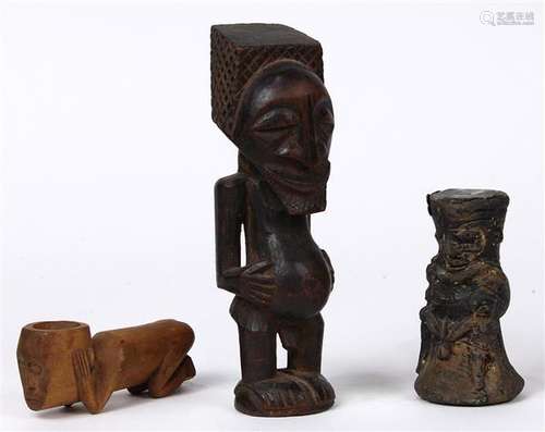 Three African figurines