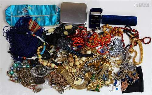 Collection of costume jewelry