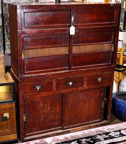 Japanese Two-part Tansu Chests