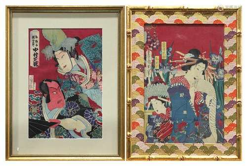 Japanese Woodblock Prints: Kunichika, Sadanobu, 19c