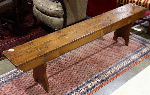 Primitive trestle style bench, 18