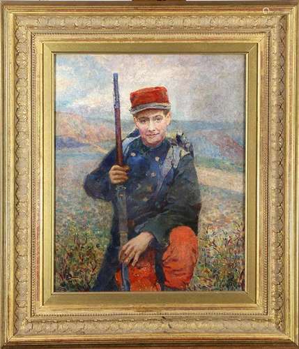 Portrait of a Young Soldier, Painting