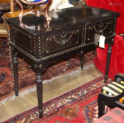 Anglo-Indian ebonized sideboard