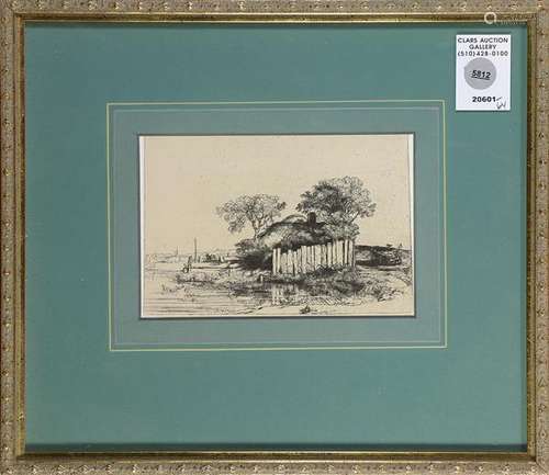 Print, After Rembrandt van Rijn, Cottage with a White Paling