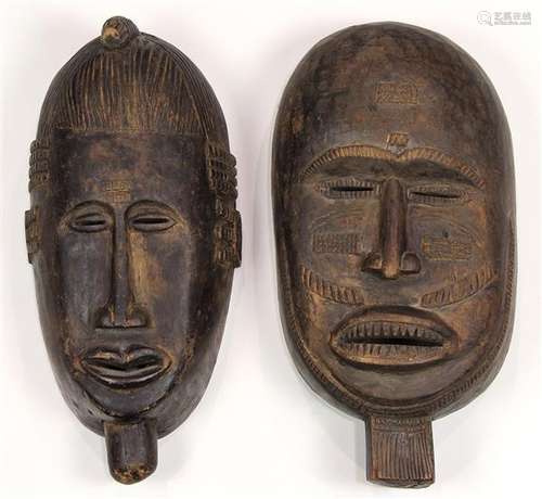 West African decorative tribal masks