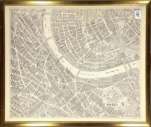 Map of Basel, 1955