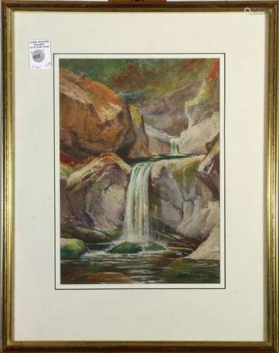 Cascading Waterfall, Painting