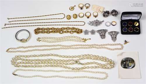 Collection of costume jewelry