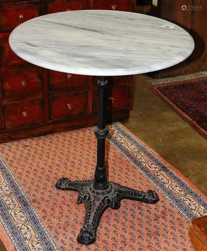 French marble top bistro table