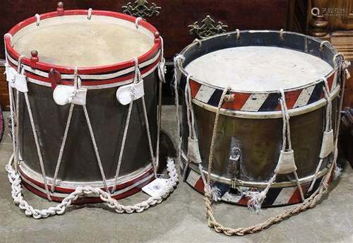 Two marching band drums