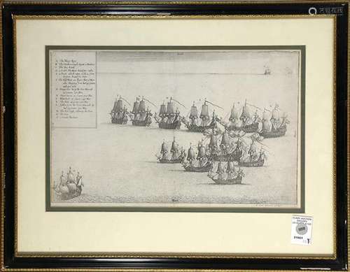 Print, Wenceslaus Hollar, Battle of Cádiz