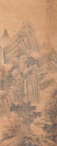 AN INK HAND PAINTING SCROLL; DAI, XI (1801-1860)