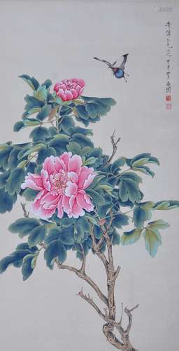 AN INK HAND PAINTING; YU, FEIAN (1889-1959)