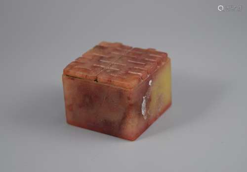 A SOAPSTONE SEAL, SIGNED 'SHAO YU', REPUBLICAN PERIOD