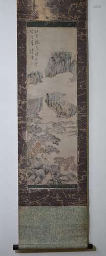 AN INK HAND PAINTING SCROLL; PU, RU (PU, XINYU 1896-1963)