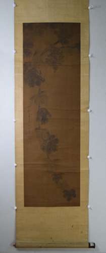 AN INK HAND PAINTING SCROLL; ANONYMOUS