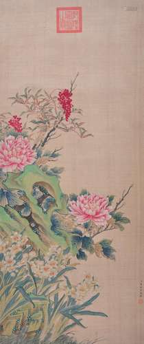 AN INK HAND PAINTING; LI, SHIZHUO (1687-1770)