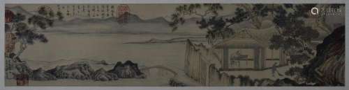 AN INK HAND PAINTING SCROLL;