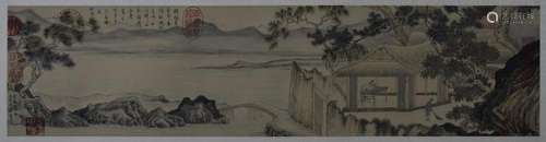 AN INK HAND PAINTING SCROLL;