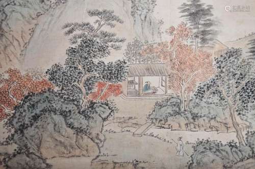 AN INK HAND PAINTING SCROLL; PU, RU (PU, XINYU 1896-1963)