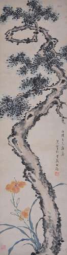 AN INK HAND PAINTING; LIANG, SHIQIU (1903-1987)