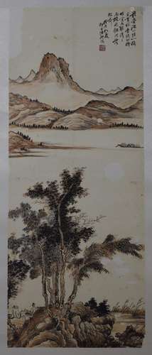 AN INK HAND PAINTING; CHEN, YINKE (1890-1969)