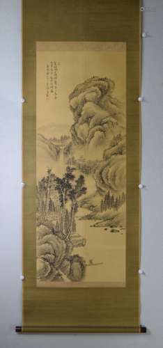 AN INK HAND PAINTING SCROLL; ANONYMOUS