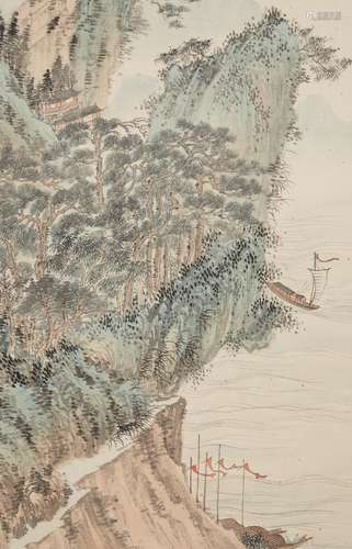 AN INK HAND PAINTING; PU, RU (PU, XINYU 1896-1963)