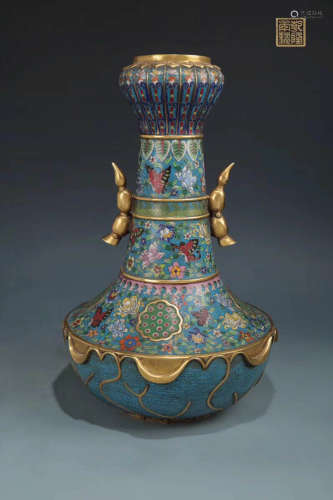 Chinese Bronze Enamel Vase