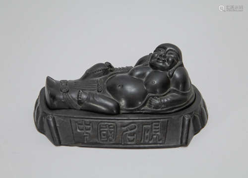 Chinese Inkstone Carved Buddhism Object