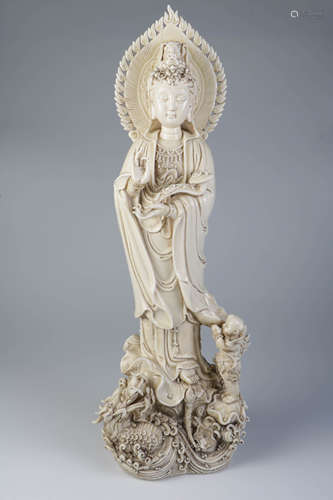 Chinese Blanc De Chine Porcelain Guanyin