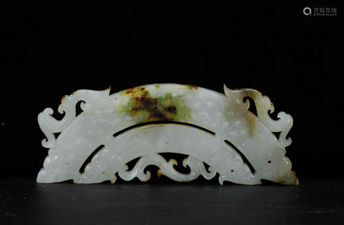 Chinese Carved Jade Plaque