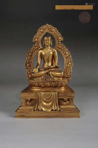 Chinese Gilt Bronze Buddha