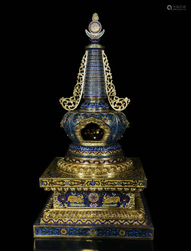 Chinese Enamel Tower