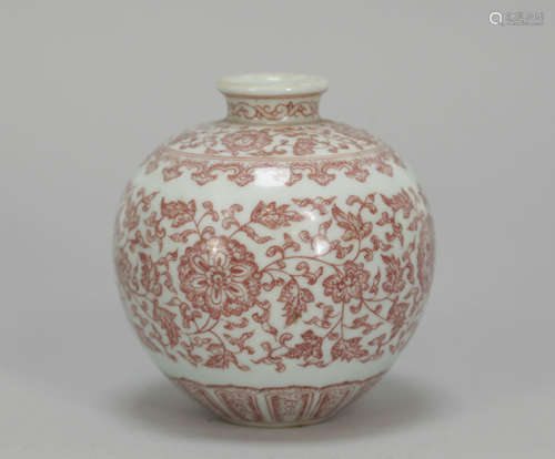 Chinese Iron Red Porcelain Jar