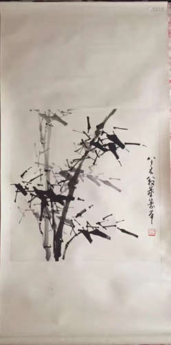 Chinese Ink/Color Scroll Painting,Signed