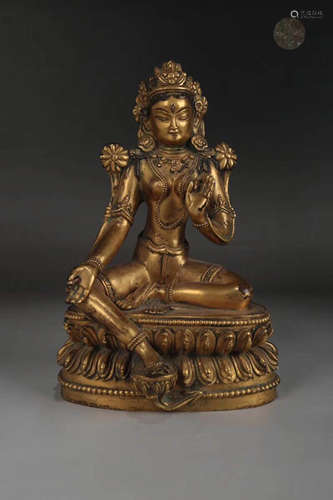 Chinese Gilt Bronze Buddha