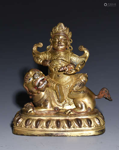 Chinese Gilt Bonze Buddha