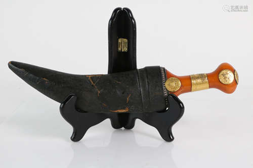 Antique Dagger with Gold and Cover