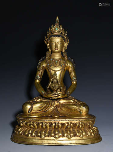 Chinese Gilt Bronze Buddha