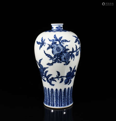 Chinese Blue And White Floral Vase