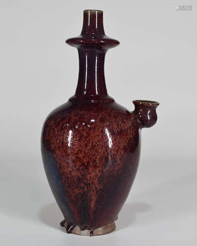 Chinese Red Oil Jing Shui Vase