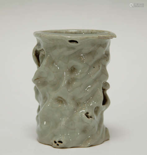 Chinese Celadon Glaze Brush Pot