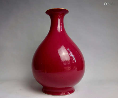 Chinese Red Glaze Porcelain Vase