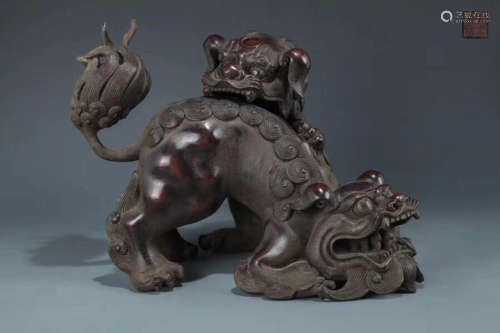 Chinese Bronze Lion Burner