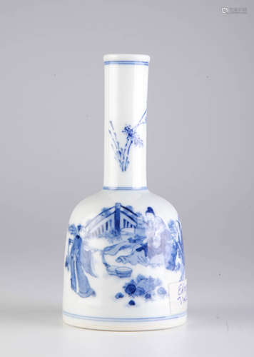 Chinese Blue/White Porcelain Bell Shape Vase