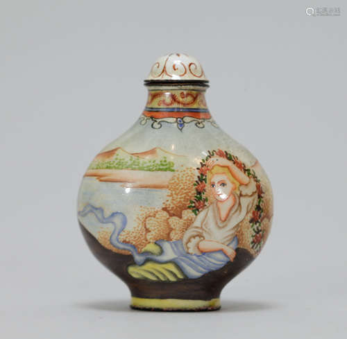 Chinese Bronze Enamel Snuff Bottle