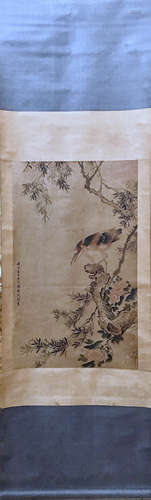 Chinese In/Color Scroll Painting, Signed